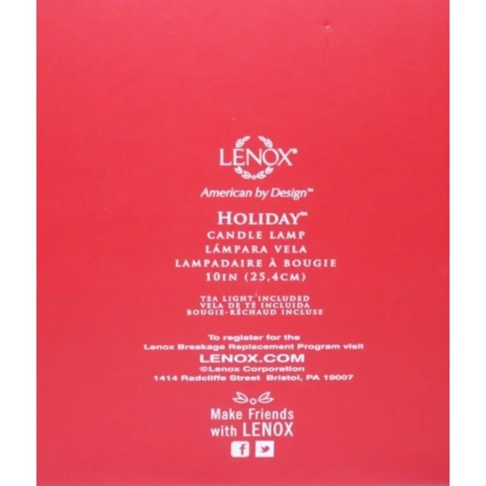 LENOX American by Design Holiday Candle Lamp 10